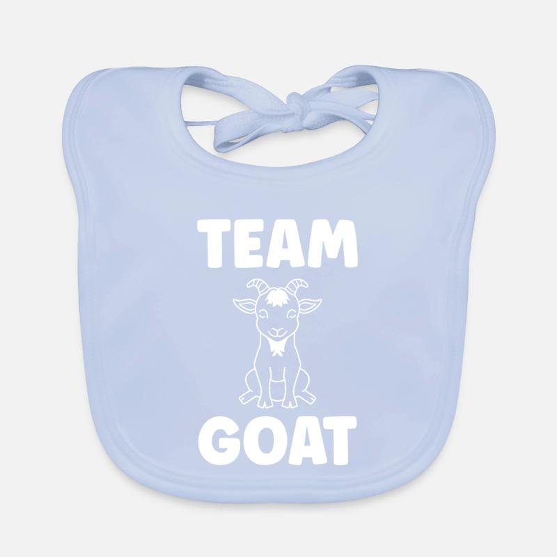 Team GOAT Chèvre Logo Organic Baby Bibs