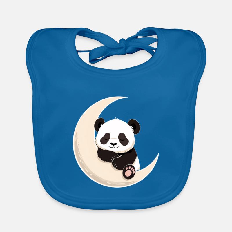 Câlins de Panda Moon - Bavoir bio Bébé - bleu paon