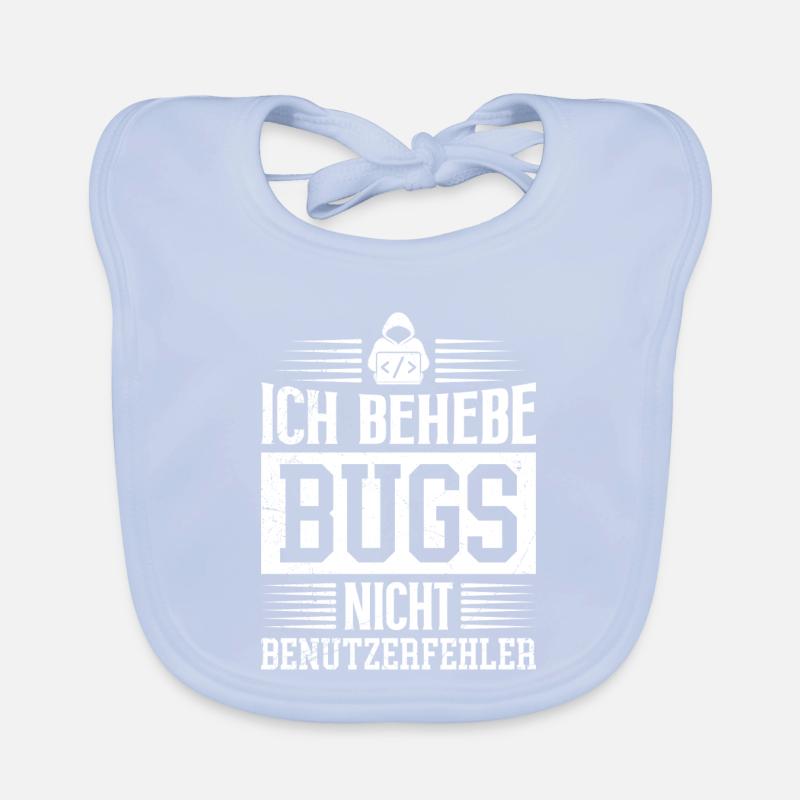 Coder ICH BEHEBE BUGS NICHT BENUTZERFEHLER LUSTIG Baby Bio-Lätzchen