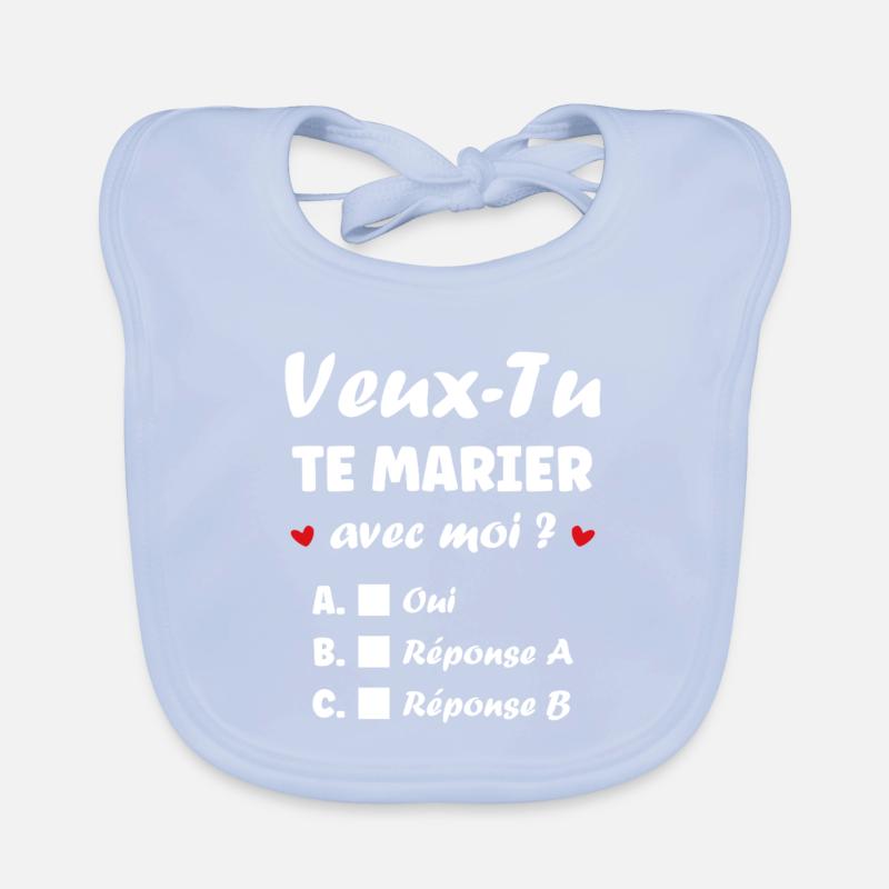 Interactive Wedding Proposal Organic Baby Bibs