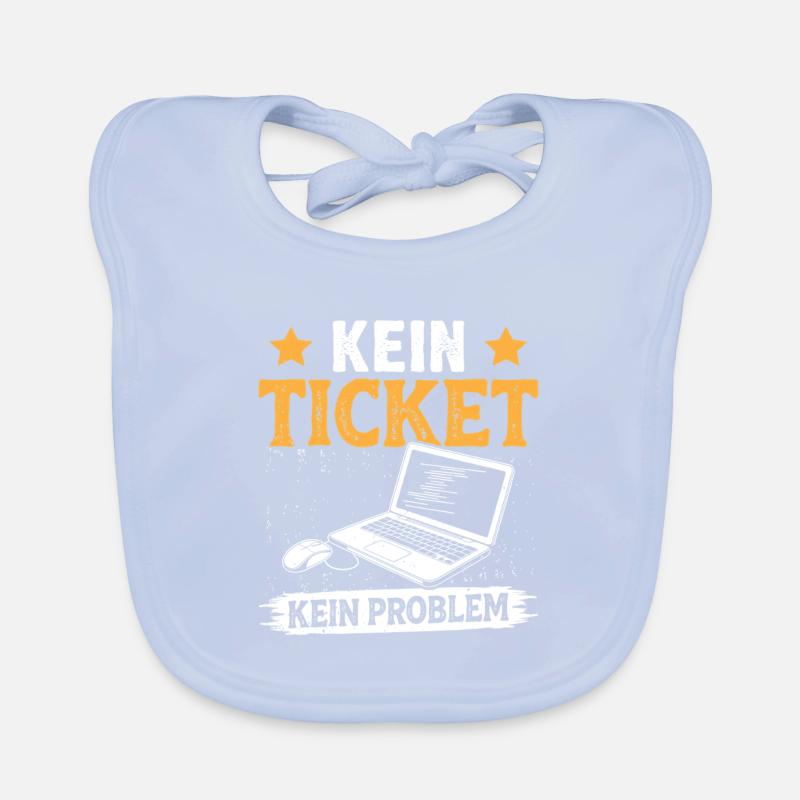 Ordinateur de nerd PAS DE TICKET PAS DE PROBLÈME DRÔLE Bavoir bio Bébé