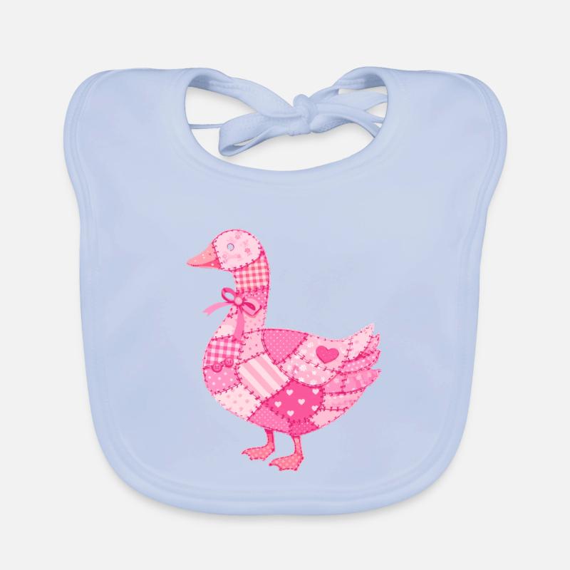 Canard Rose Patchwork Bavoir bio Bébé