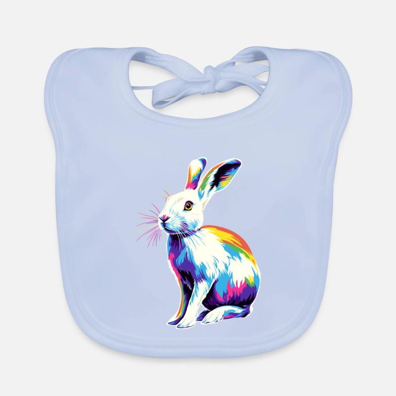 Mountain Rabbit Arctic Hare Albino Rabbit White Rabbit Organic Baby Bibs