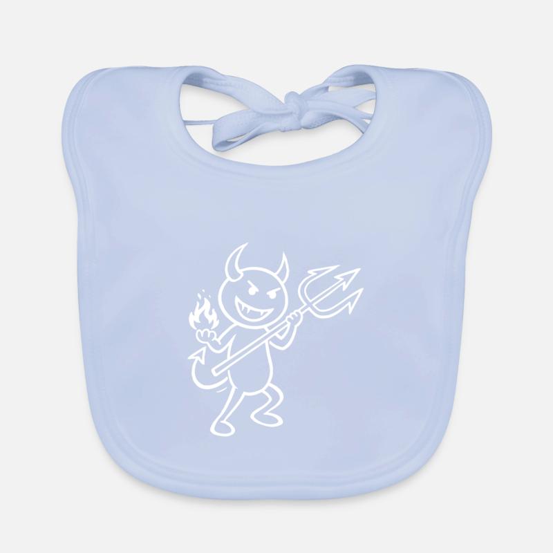 Devilish Flames - Devil with Flames Organic Baby Bibs