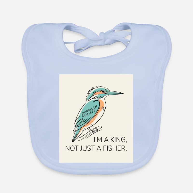 Je suis un roi, pas seulement un pêcheur – Eisvogel Bavoir bio Bébé
