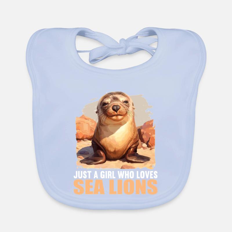 Seelöwen Seelöwe Baby Bio-Lätzchen
