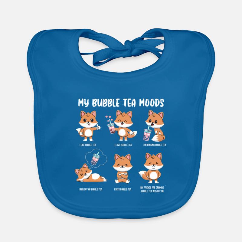 Fox Bubble Tea Meme Organic Baby Bibs