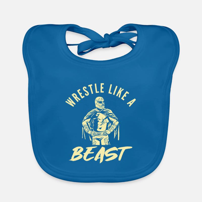 Wrestle Like a Beast Motivational Design Baby Bio-Lätzchen