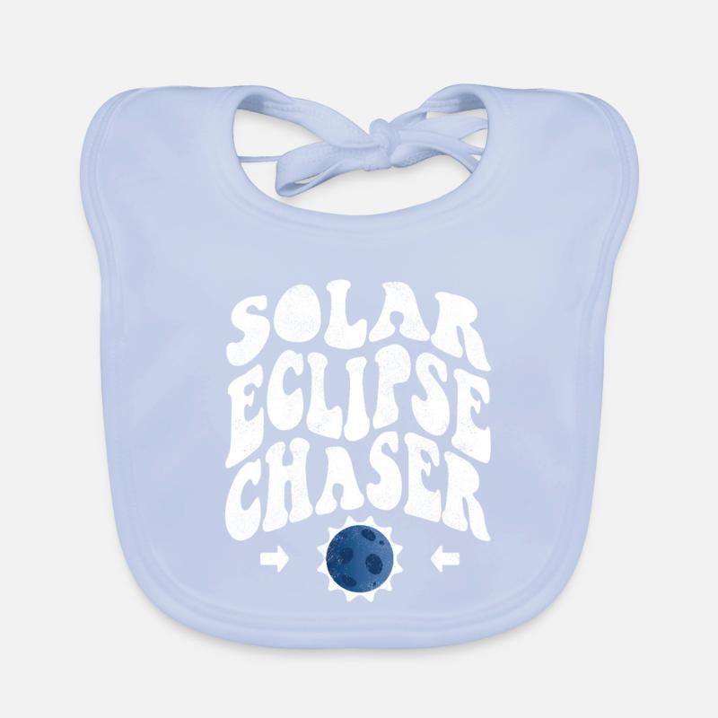 Solar eclipse chaser white Organic Baby Bibs