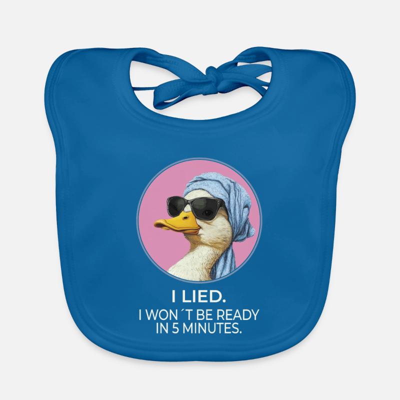 I Lied Duck – Lustiges Statement Design Baby Bio-Lätzchen