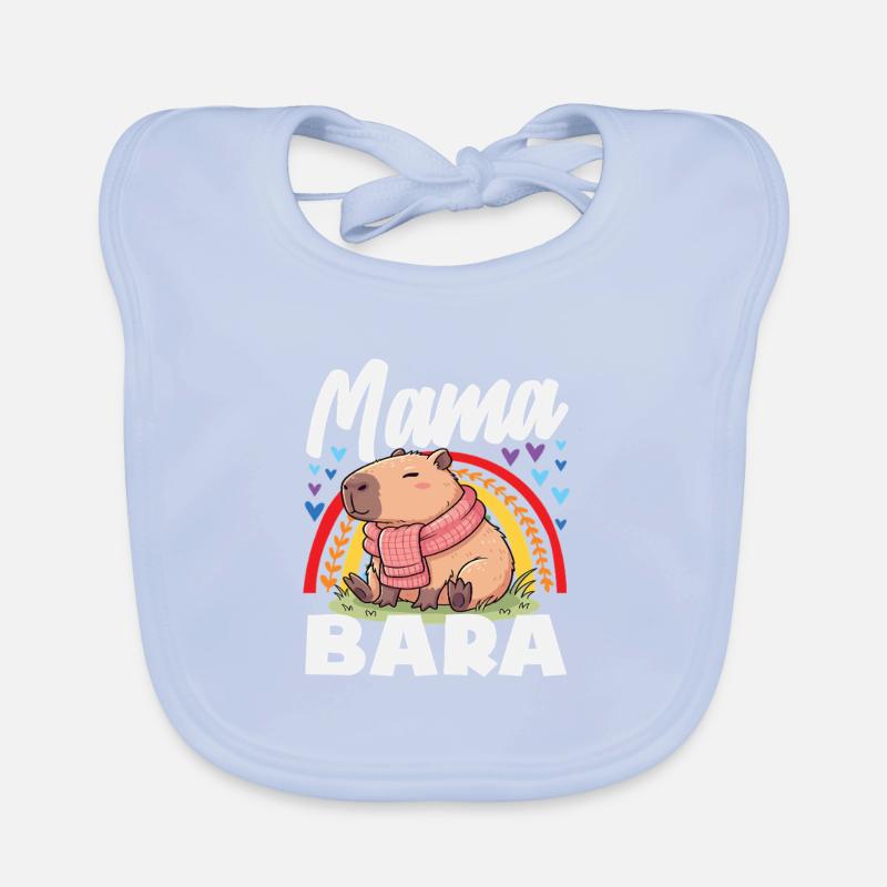 Boho Regenbogen Mama Bara Capybaras Niedlich Baby Bio-Lätzchen