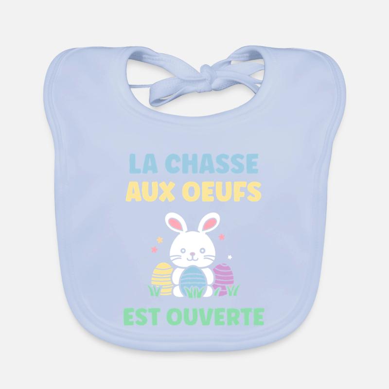 chasse aux oeufs Bavoir bio Bébé