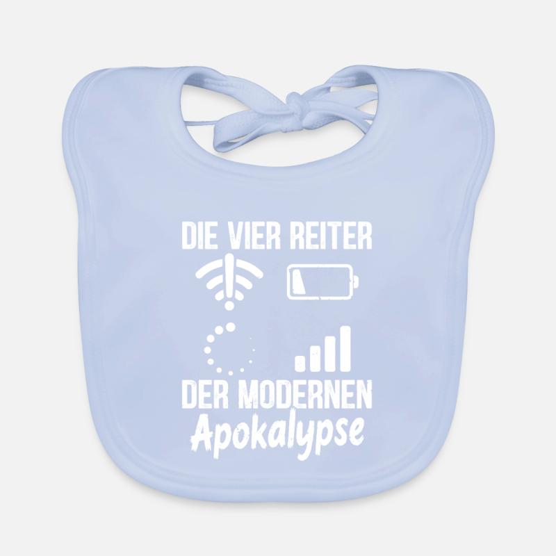 Nerd LES QUATRE CAVALIERS DE L’APOCALYPSE MODERNE Bavoir bio Bébé