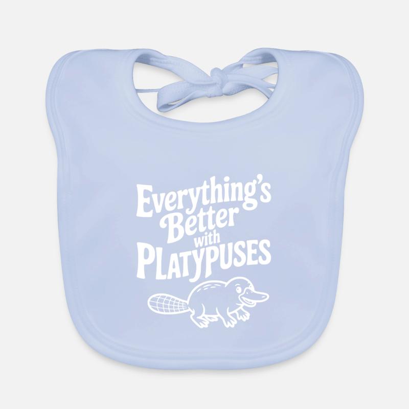Everything's Better with Platypuses Organic Baby Bibs
