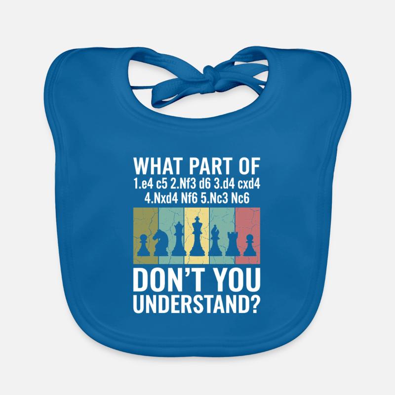 Chess Opening Sicilian Notation Humor Organic Baby Bibs