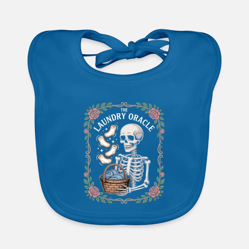 The Laundry Oracle Skeleton Laundry Humor Organic Baby Bibs
