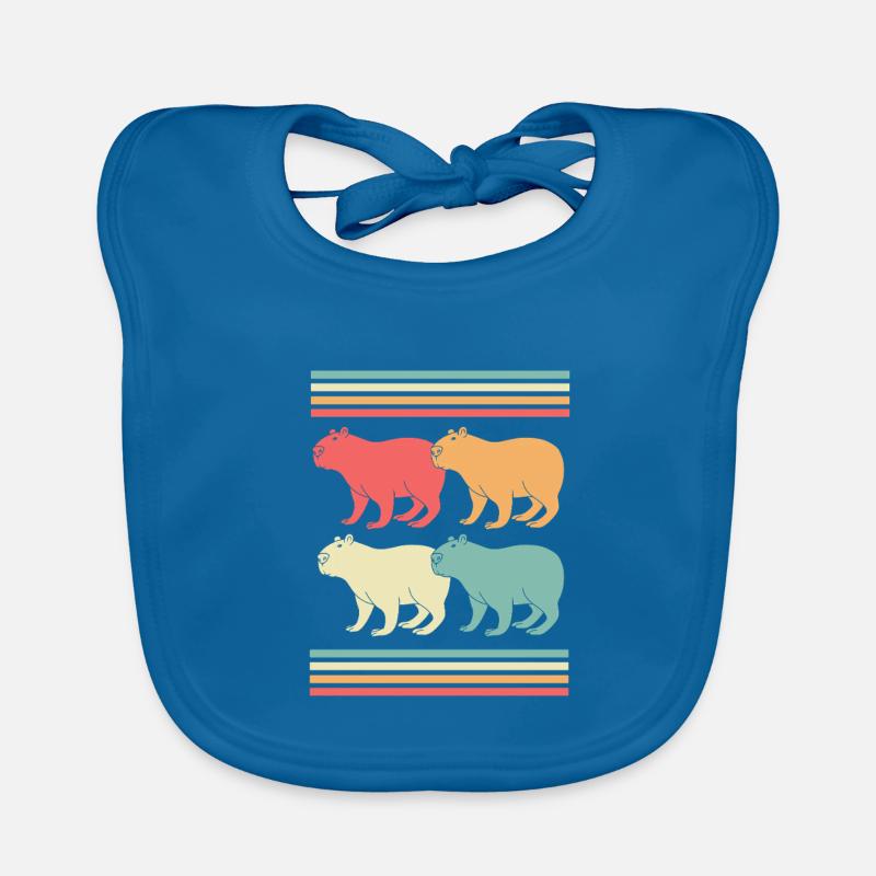 Capibara Capybara - Bavoir bio Bébé - bleu paon
