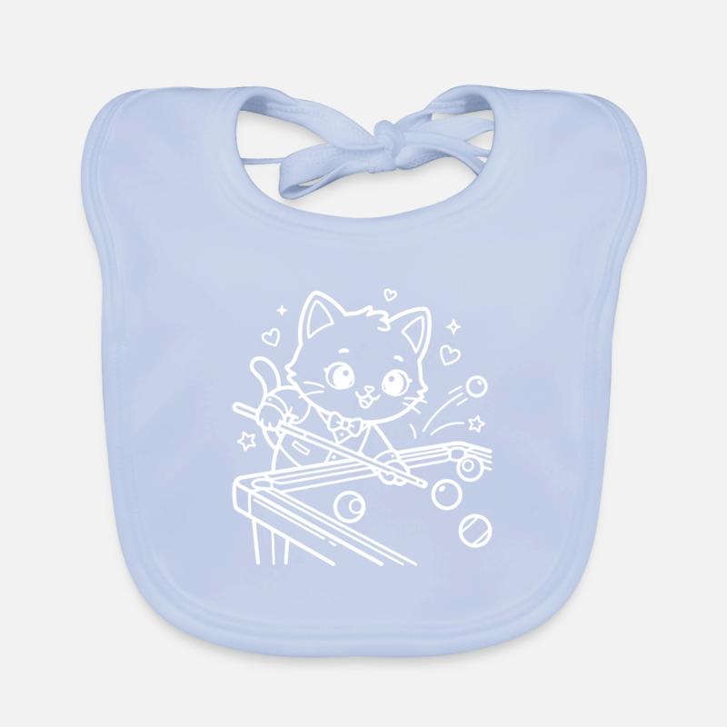 Billard Kawaii Katze Queue Sport Baby Bio-Lätzchen