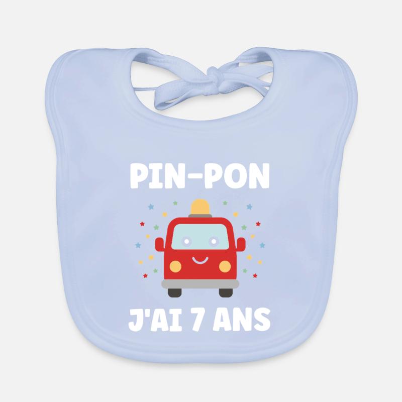 PIN-PON Voiture Joyeuse 7 Ans Bavoir bio Bébé
