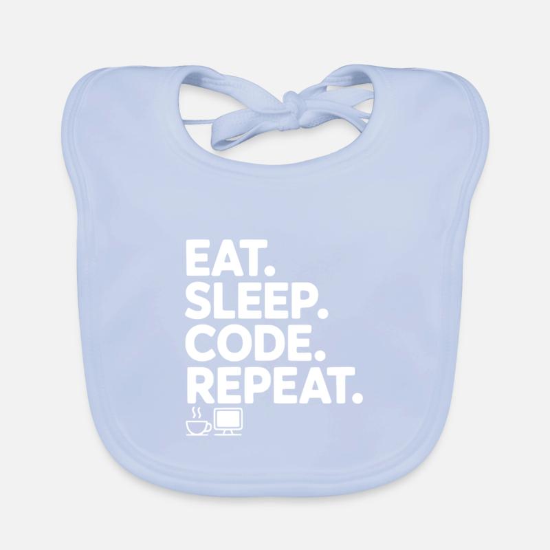 Iss. Schlaf. Code. Wiederholen. Baby Bio-Lätzchen