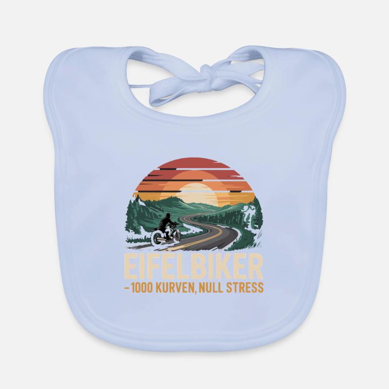 Eifelbiker 1000 Curves Zero Stress Moto Eifel Bavoir bio Bébé