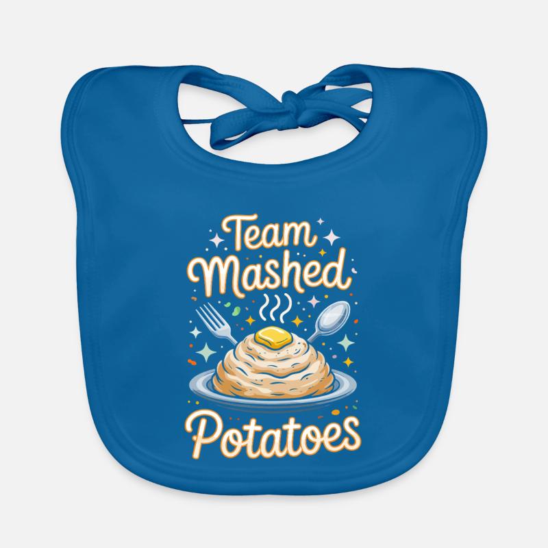 Team Mashed Potatoes Mash Design Organic Baby Bibs