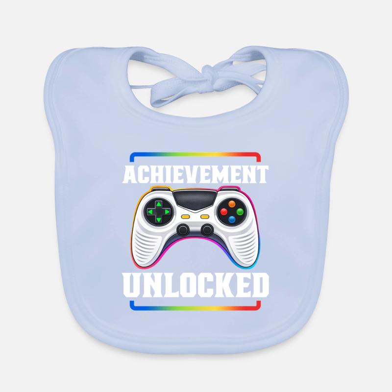 Gaming Gamer Videospiele Controller Zocken Zocker Baby Bio-Lätzchen