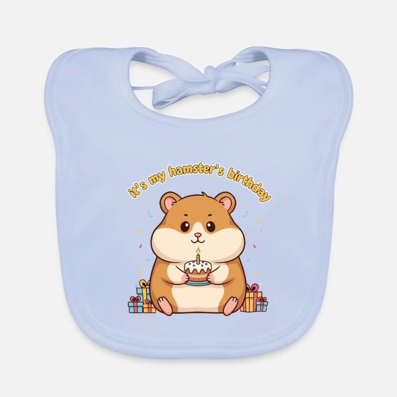 Gâteau d’anniversaire drôle de hamster Bavoir bio Bébé
