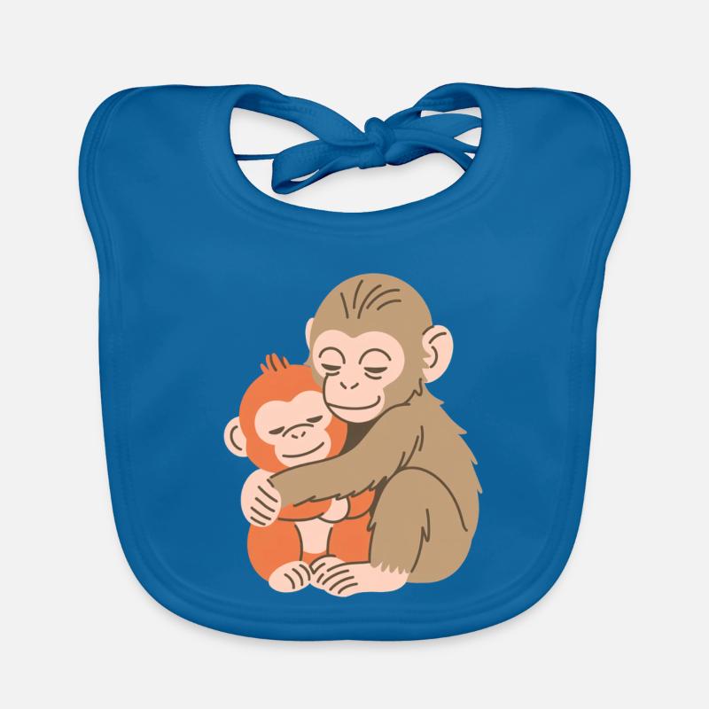 Hugging Monkey Duo Organic Baby Bibs
