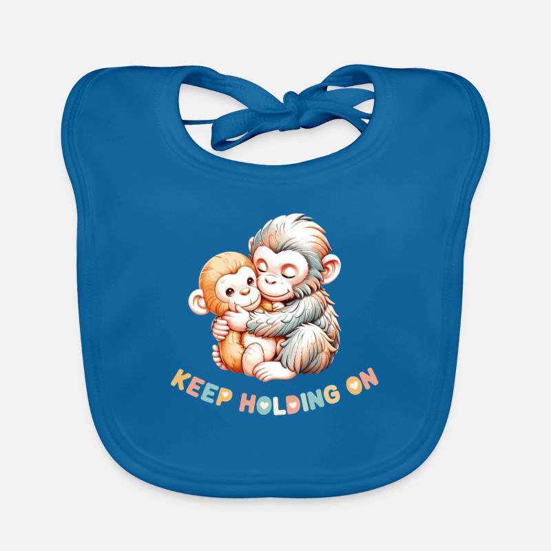 Câlin de singe : Continue de t’accrocher Bavoir bio Bébé