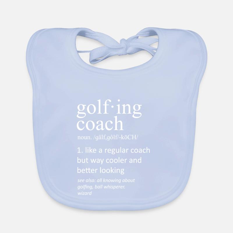 Drôle de coach de golf Définition du nom Slogan Bavoir bio Bébé