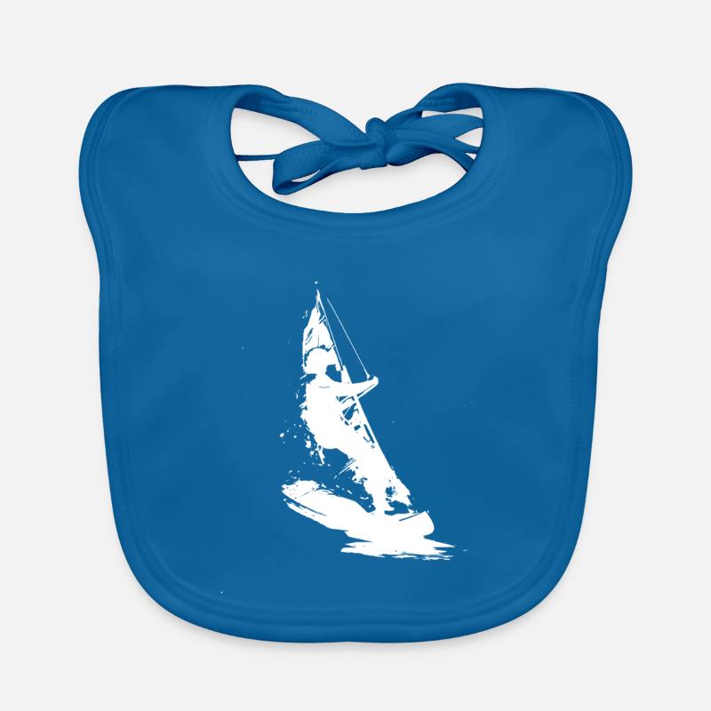 Windsurfer Drawing Organic Baby Bibs
