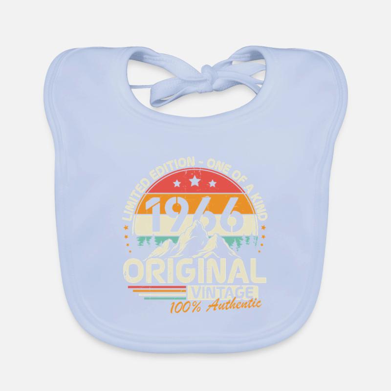 Cadeau d’anniversaire original vintage de 1966 Bavoir bio Bébé