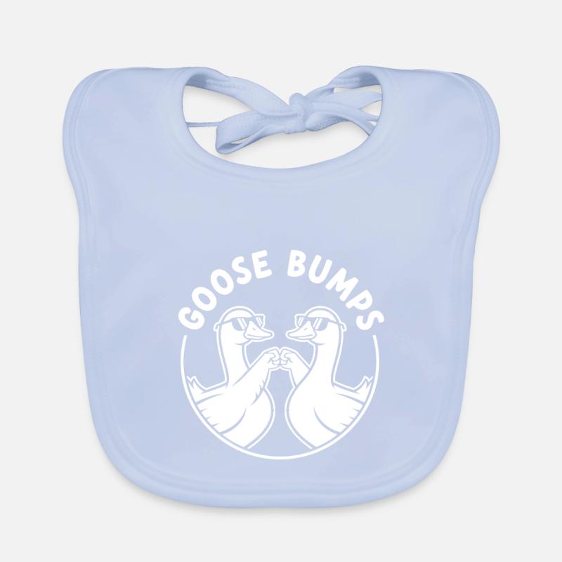 Goose duo with sunglasses Organic Baby Bibs