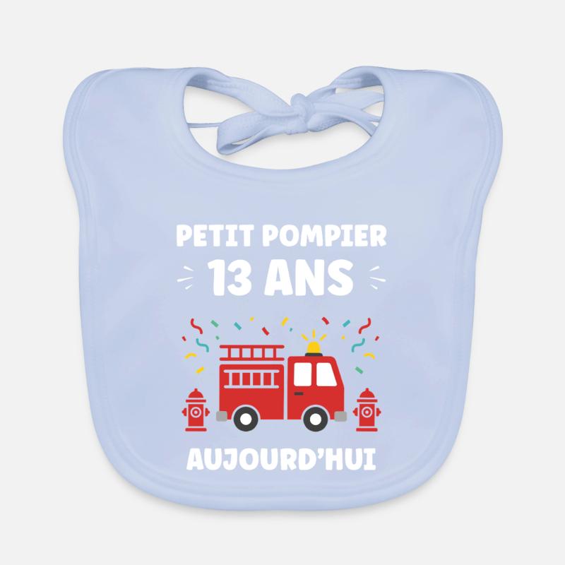 Pompier Treize Ans Aujourd'hui Bavoir bio Bébé