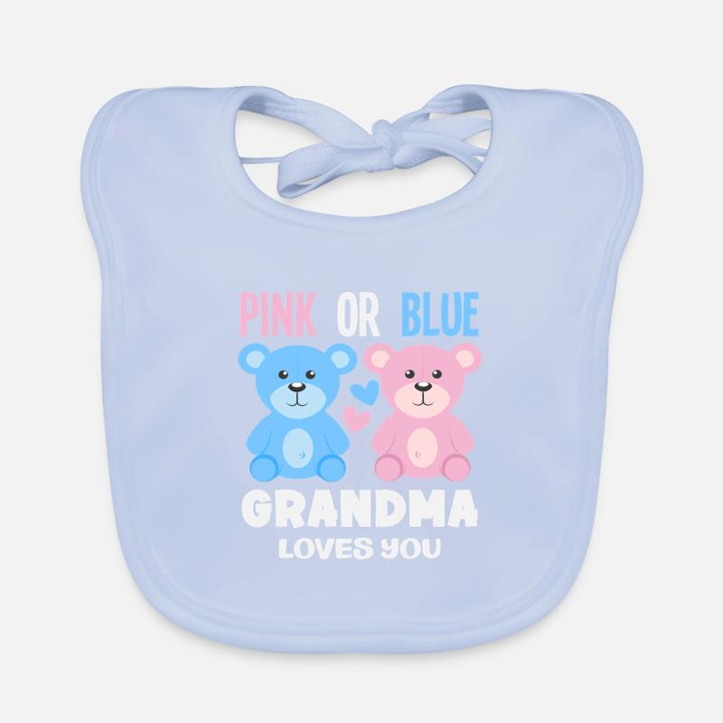 Pink Oder Blau Oma Liebt Dich Baby Bio-Lätzchen