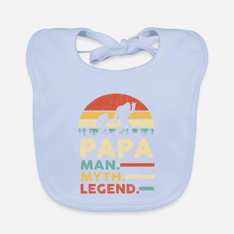 Papa Myth Legend Retro Sunset Bavoir bio Bébé