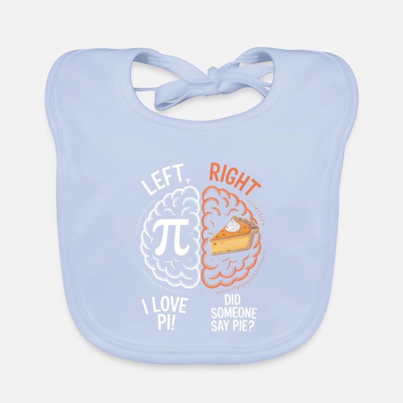 Pi vs Pie: Left Right Brain Organic Baby Bibs