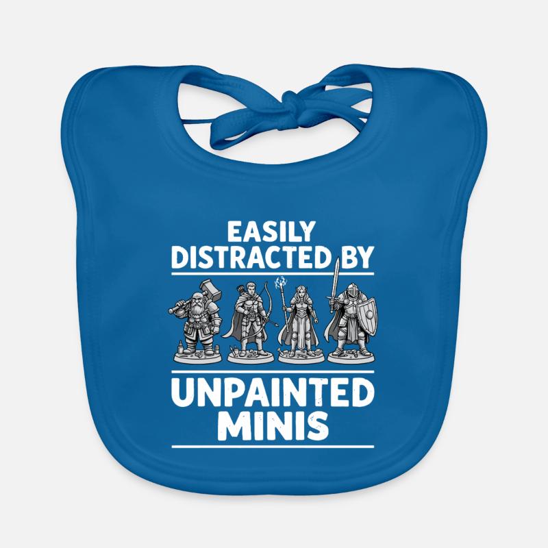 Unpainted minis distract Organic Baby Bibs