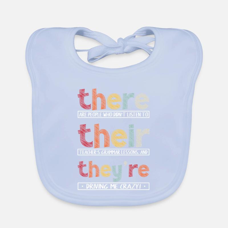 Da sind sie ein lustiger Grammatik-Englischlehrer Baby Bio-Lätzchen