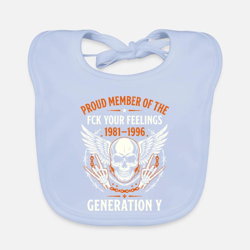 Ailes de crâne de la génération Y 1981-1996 Bavoir bio Bébé