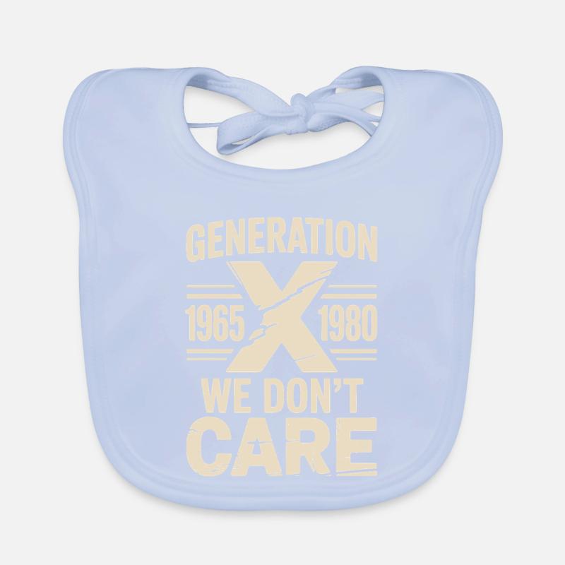 Generation X We Don't Care Retro Organic Baby Bibs