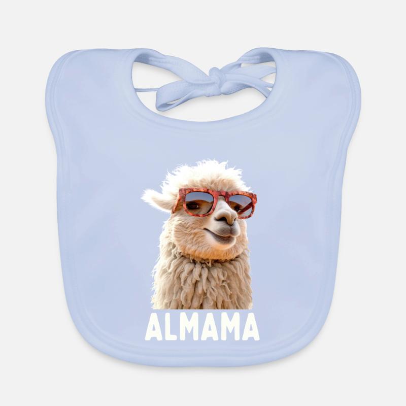 Almama Süßes Alpaka Mama Muttertag Lama Mom Mutter Baby Bio-Lätzchen