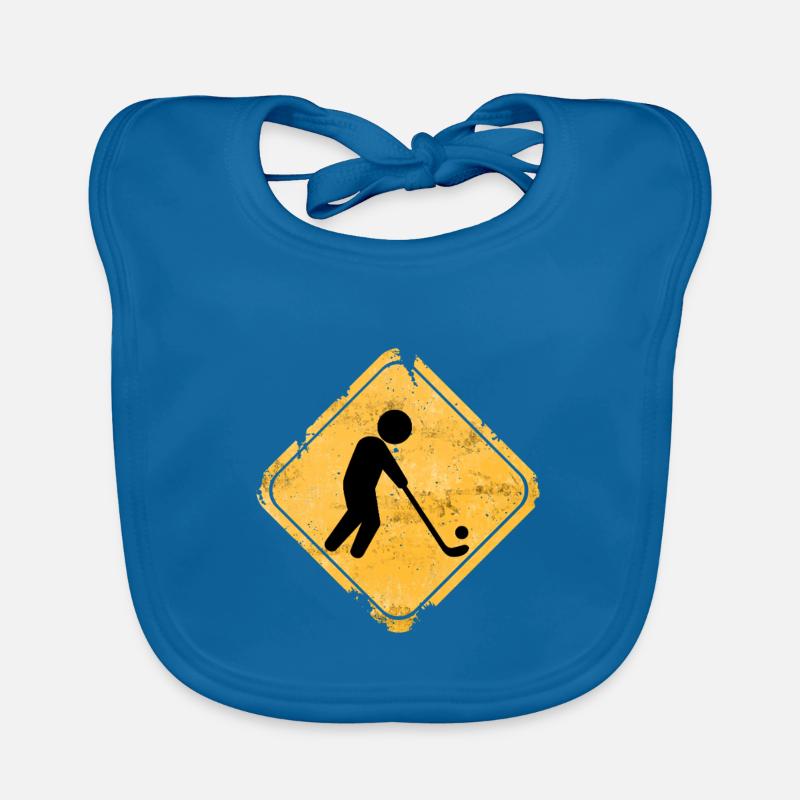Rustik Sign Hockeysilhouette Baby Bio-Lätzchen