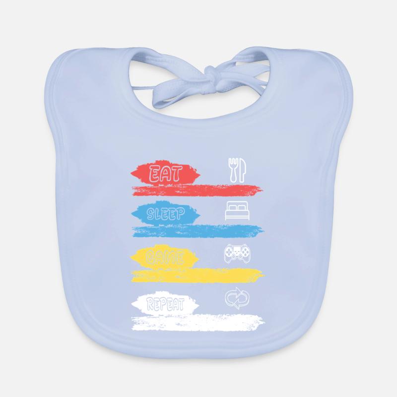JEU DE MANGER ET DORS RÉPÉTER - V2 Bavoir bio Bébé