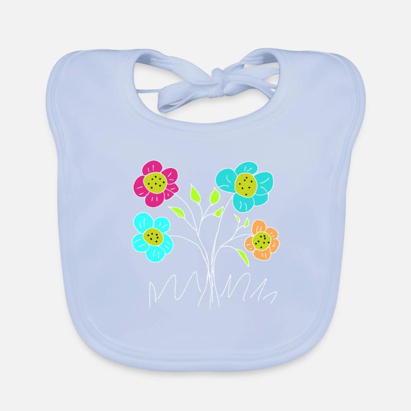 Flore du Jardin de Fleurs Joyeuses Bavoir bio Bébé