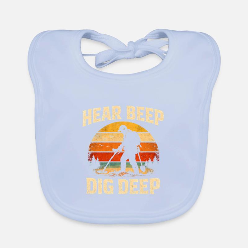Beep Hear Deep Dig | Sondeln Treasure Hunt Organic Baby Bibs