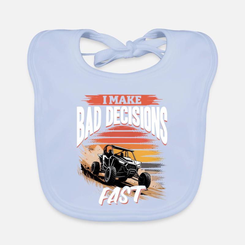 UTV Off Road 4 Wheeler Side by side Organic Baby Bibs