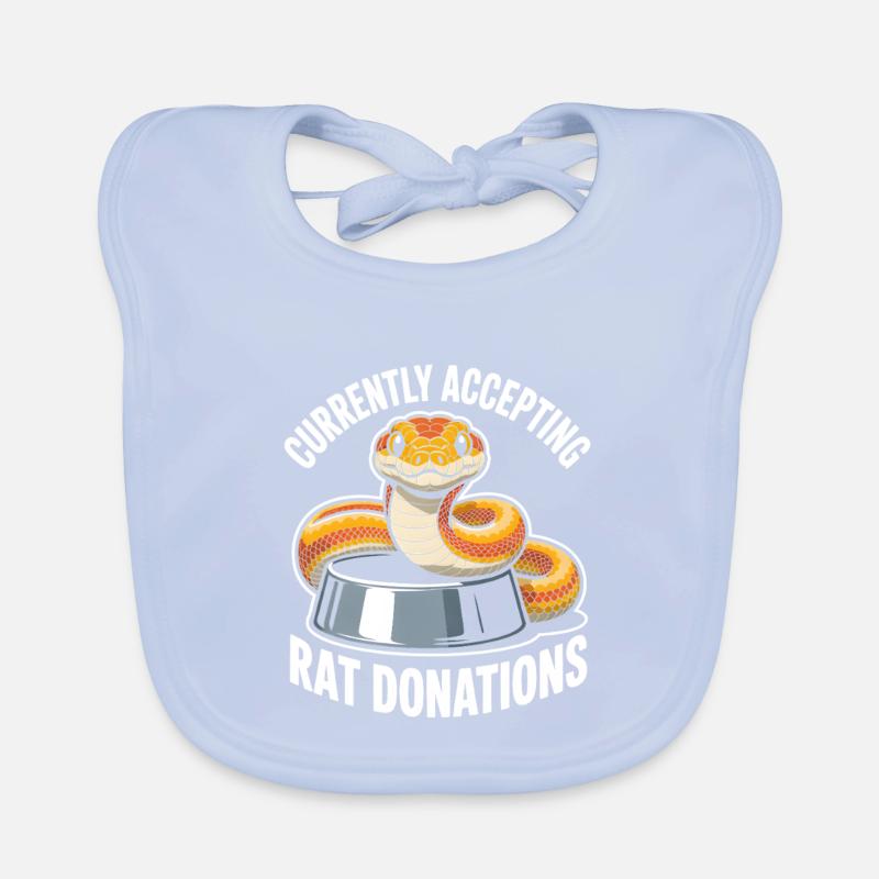 Dons de rats recherchés | Humour du Python Roi Bavoir bio Bébé
