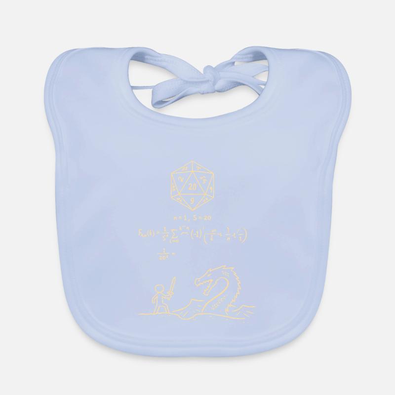 D20 Dice Probability Shirt RPG Nerd Math Fantasy Organic Baby Bibs